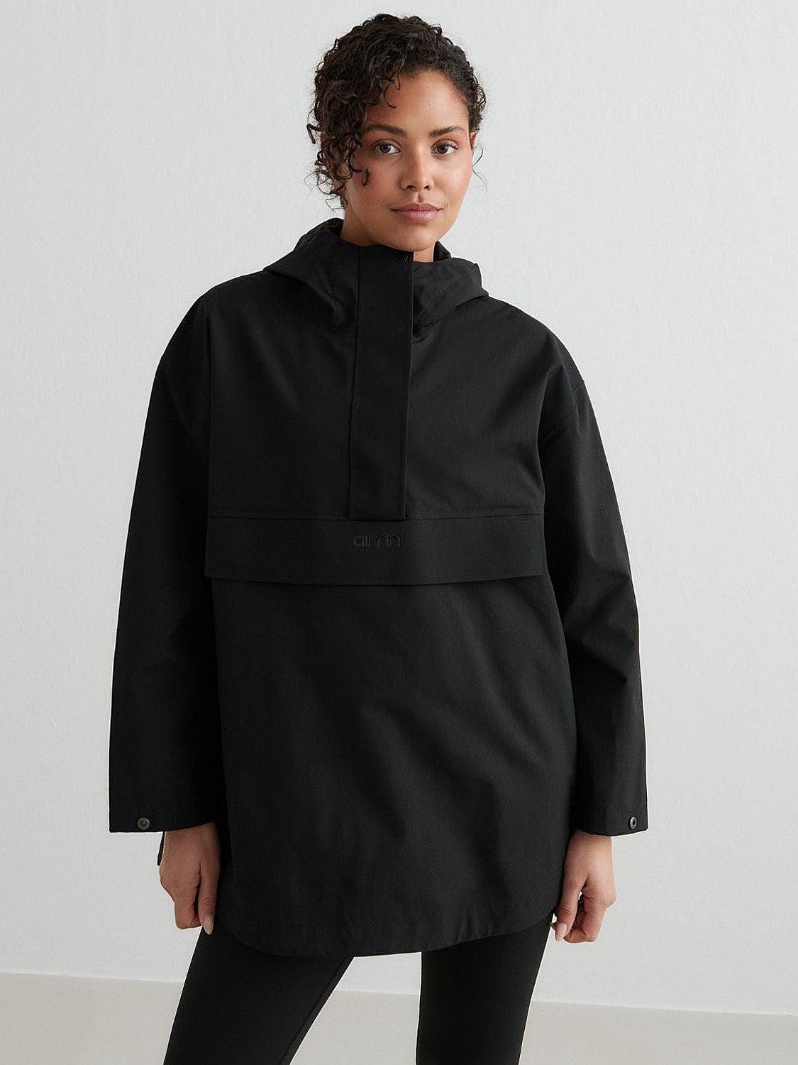 Black Waterproof Oversized Anorak