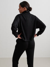 Black Comfy Half Zip