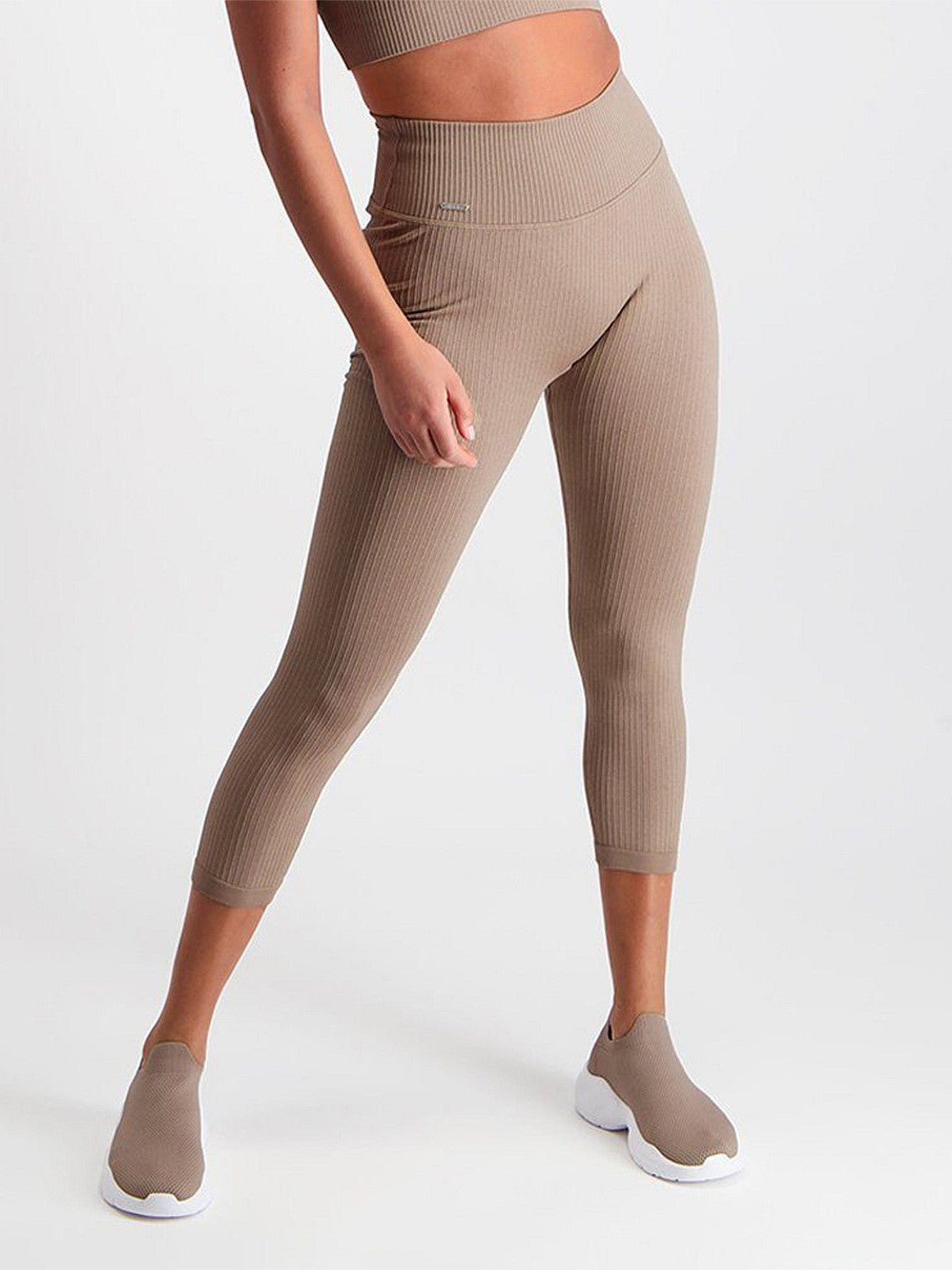 Espresso Ribbed Seamless 7/8 Tights