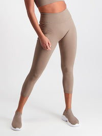 Espresso Ribbed Seamless 7/8 Tights