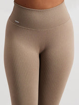 Espresso Ribbed Seamless 7/8 Tights