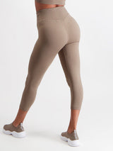 Espresso Ribbed Seamless 7/8 Tights