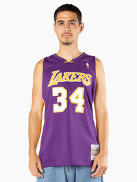 Los Angeles Lakers Shaquille O’Neal 99-00 Road Swingman Jersey