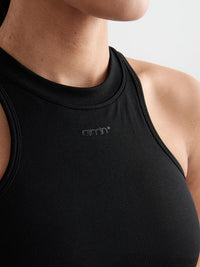 Black Shape Seamless Racerfront Top