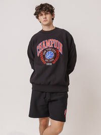 Reverse Weave Field Basketball Crewneck