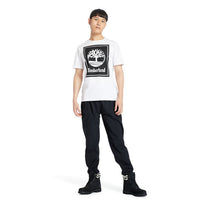 Timberland Mens Stack Logo Tee P54 White-Black