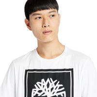 Timberland Mens Stack Logo Tee P54 White-Black