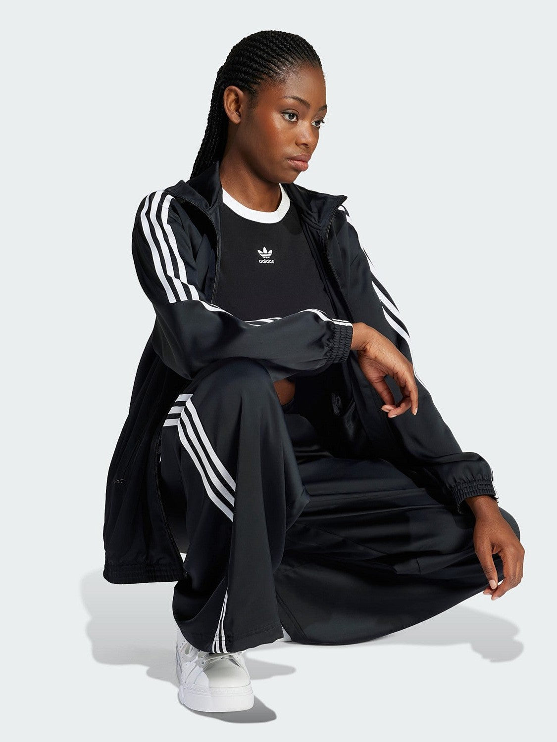 Satin Wide Leg Track Pants