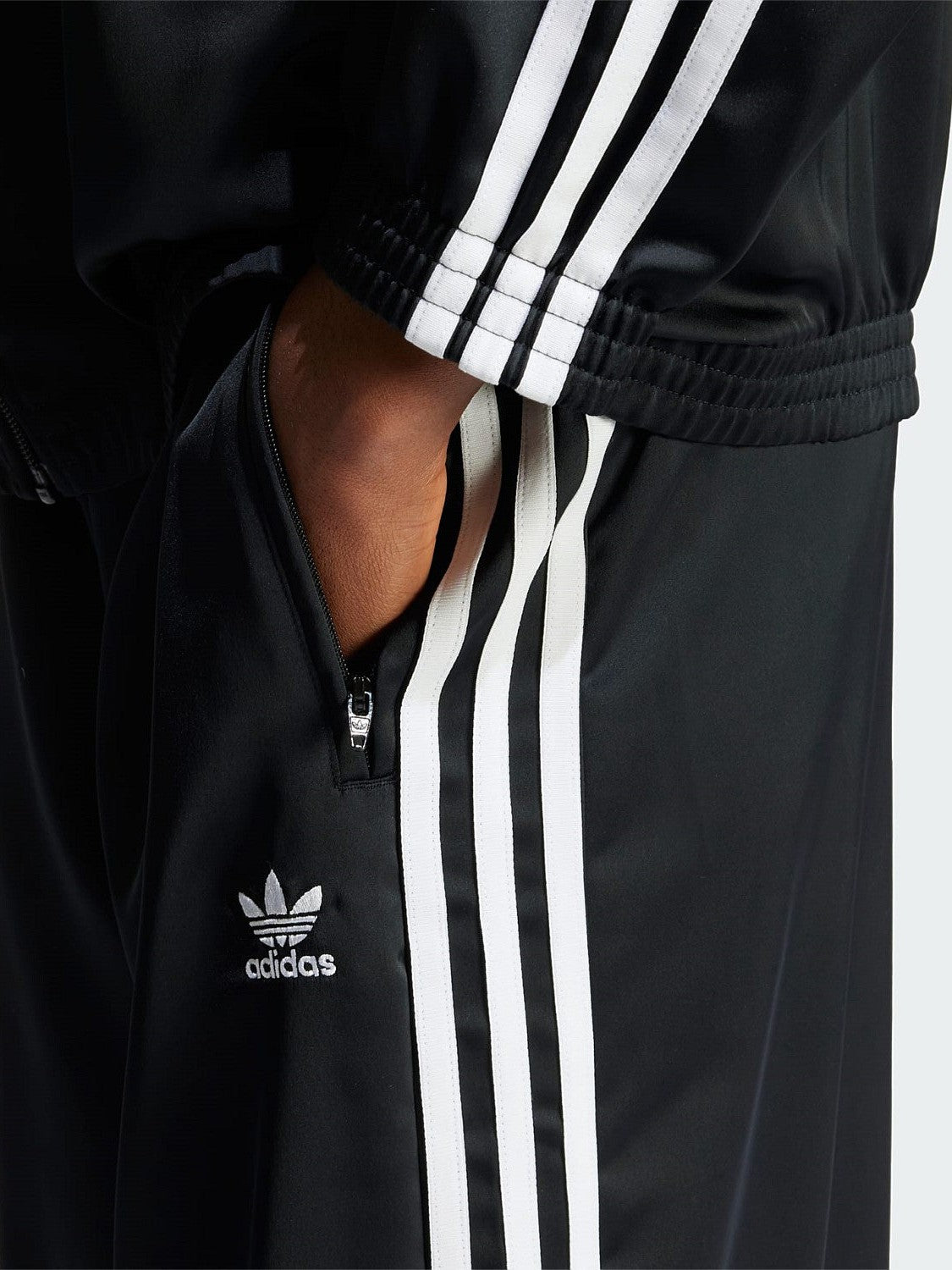 Satin Wide Leg Track Pants