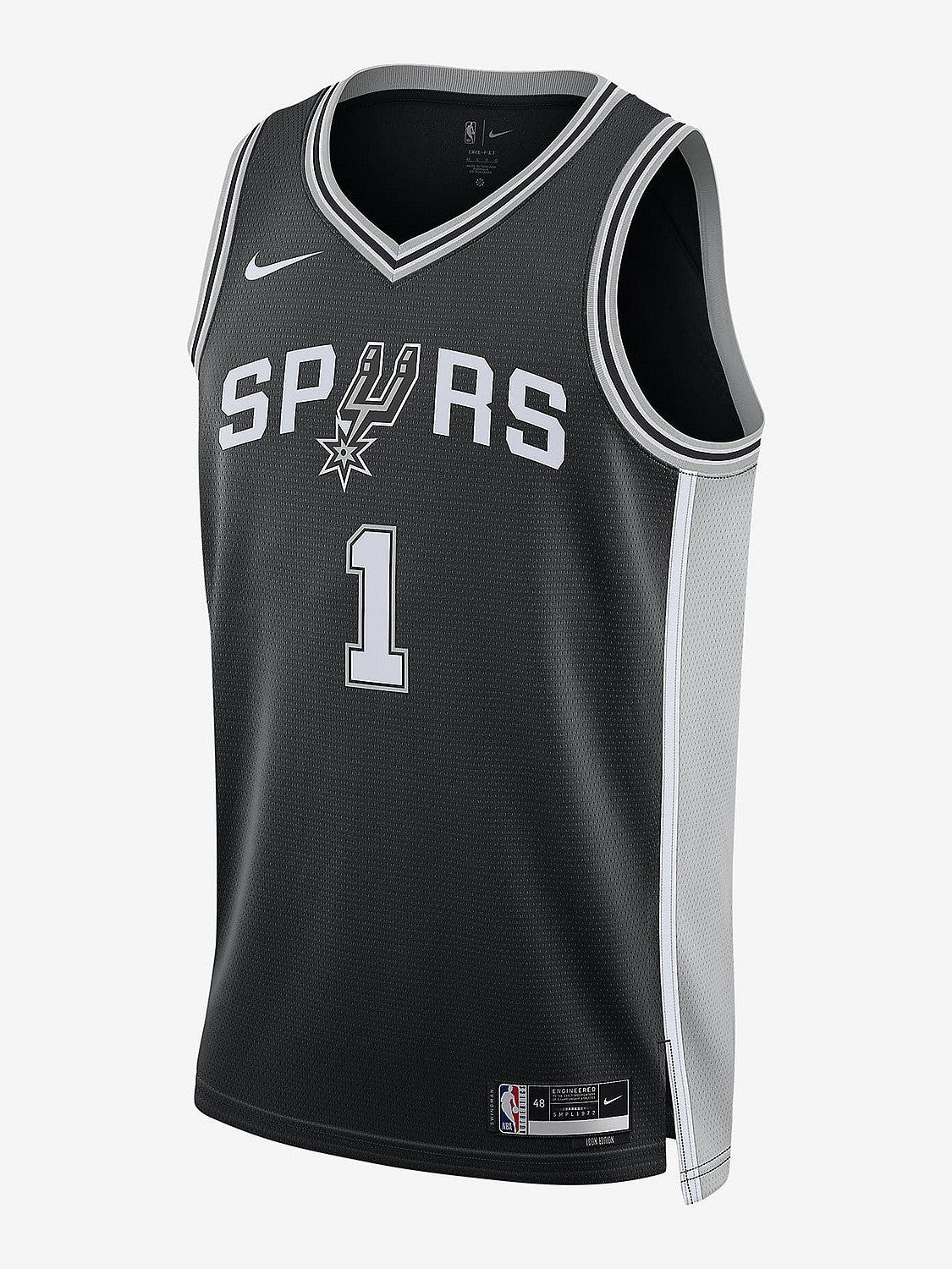 NBA San Antonio Spurs Victor Wembanyama No1 Icon Edition Swingman Jersey