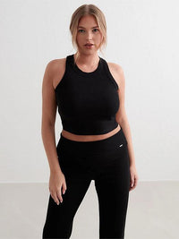 Black Ease Ribbed Tank Top