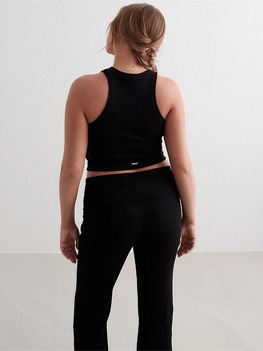 Black Ease Ribbed Tank Top