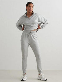 Light Grey Melange Comfy Sweatpants