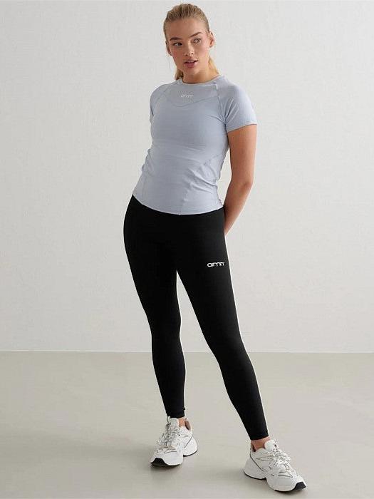 Cloudy Blue Soft Basic Short Sleeve Top