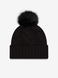 Faux Fur Knitted All Blacks Beanie