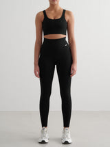 Black Ribbed Seamless Bra
