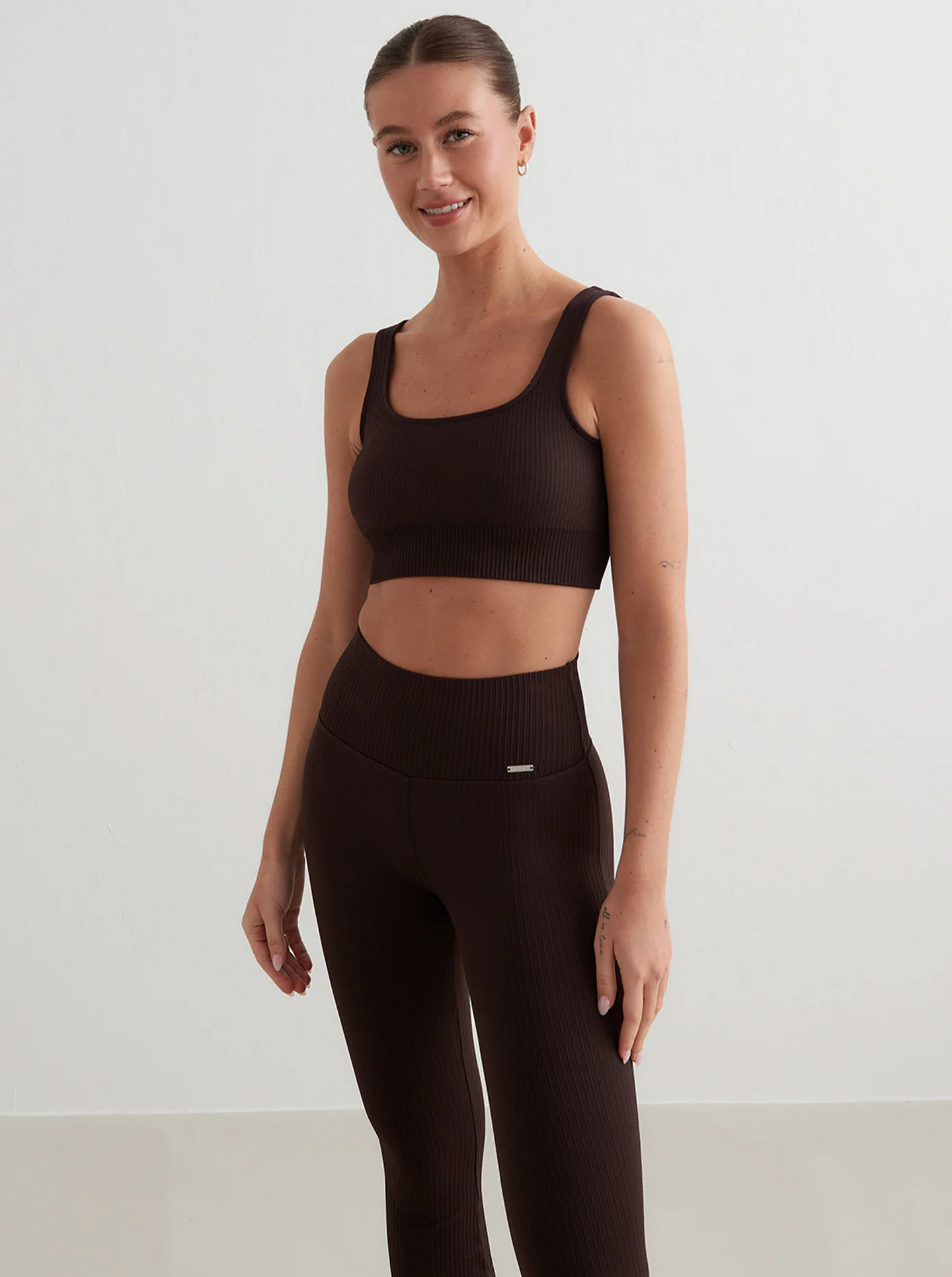 Cacao Ribbed Seamless Bra