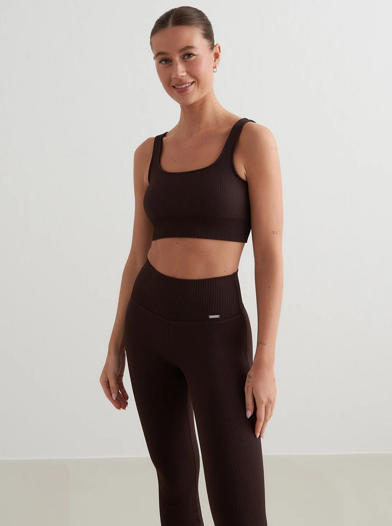 Cacao Ribbed Seamless Bra