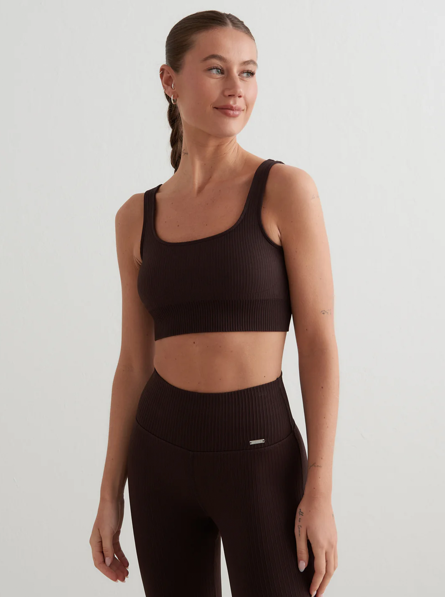 Cacao Ribbed Seamless Bra