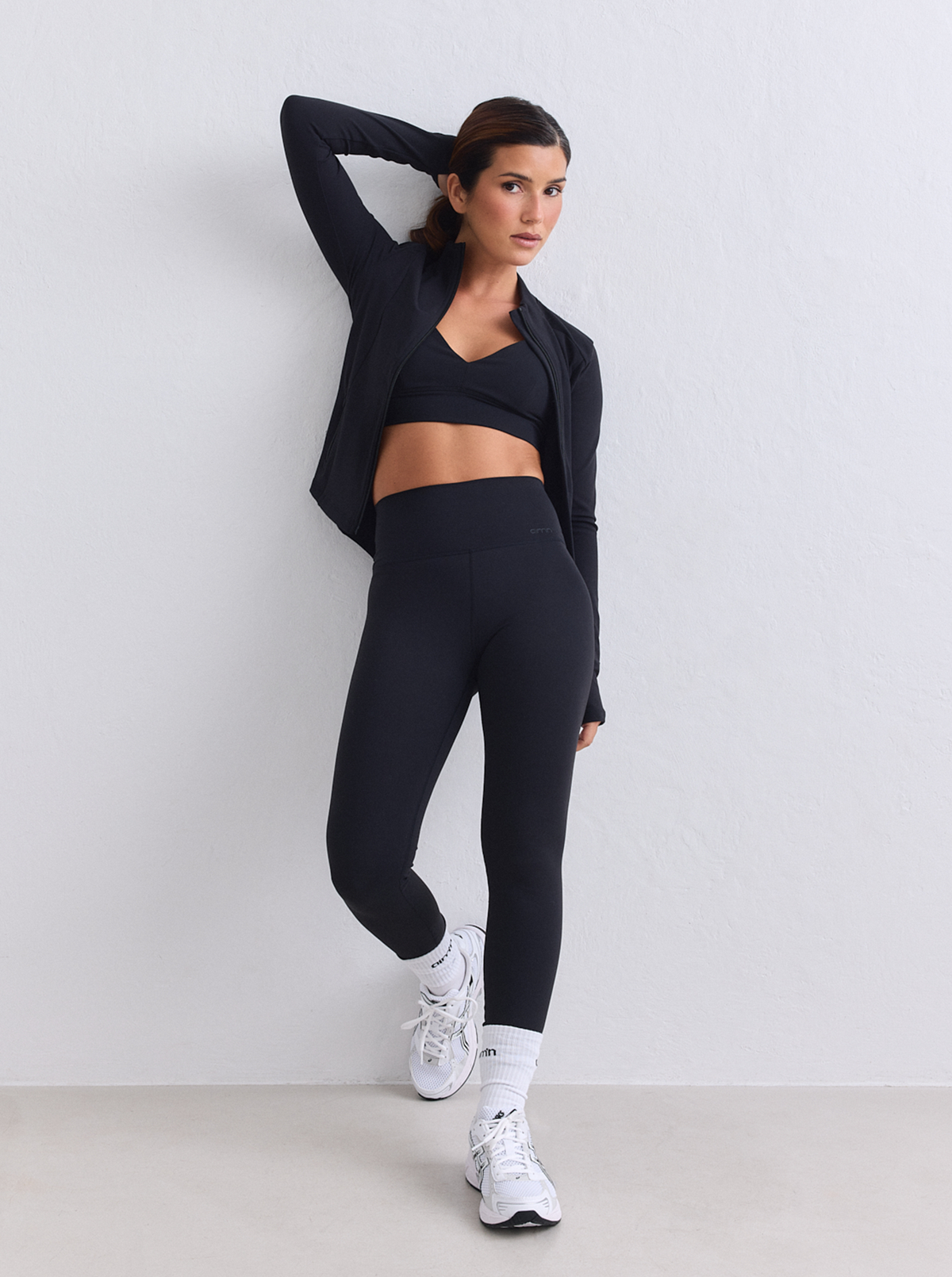Black Ribbed Seamless Tights
