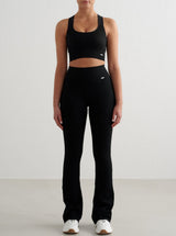 Black High Support Ribbed Bra