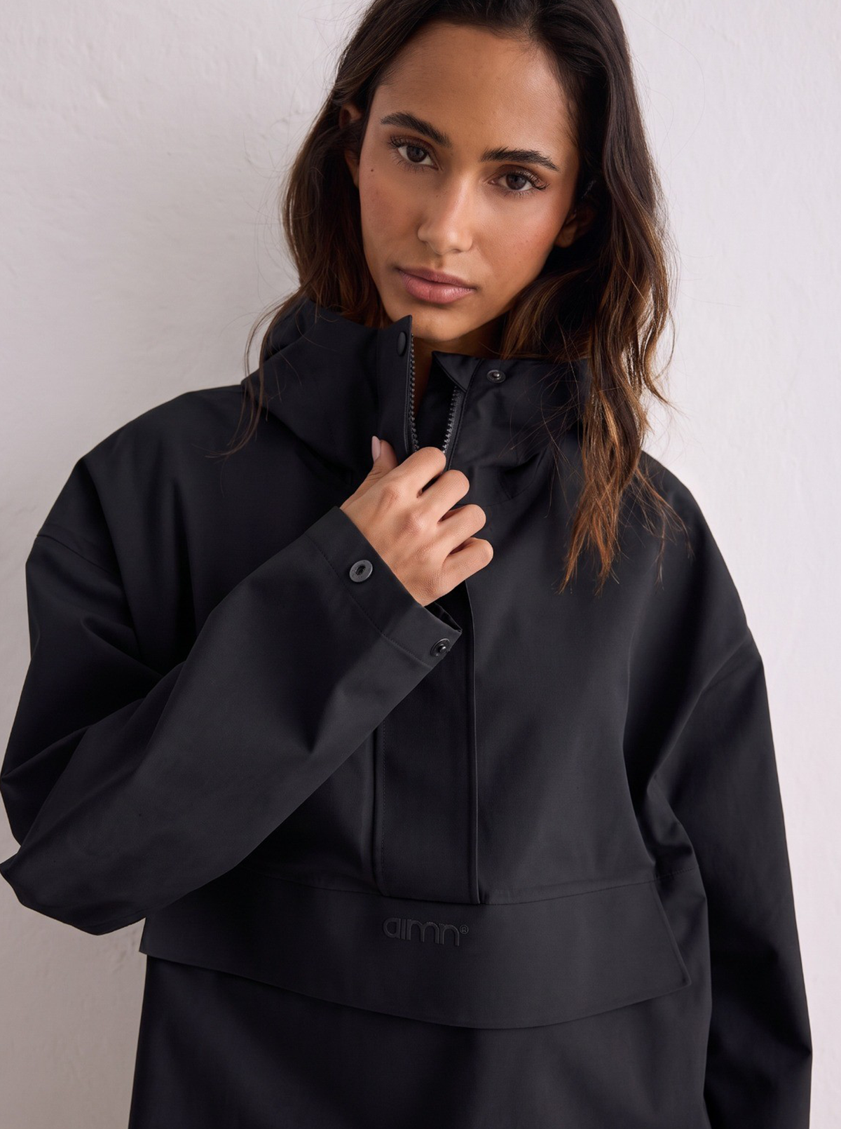 Black Waterproof Oversized Anorak