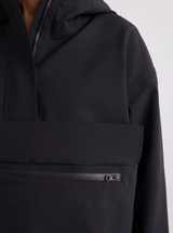 Black Waterproof Oversized Anorak