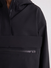 Black Waterproof Oversized Anorak