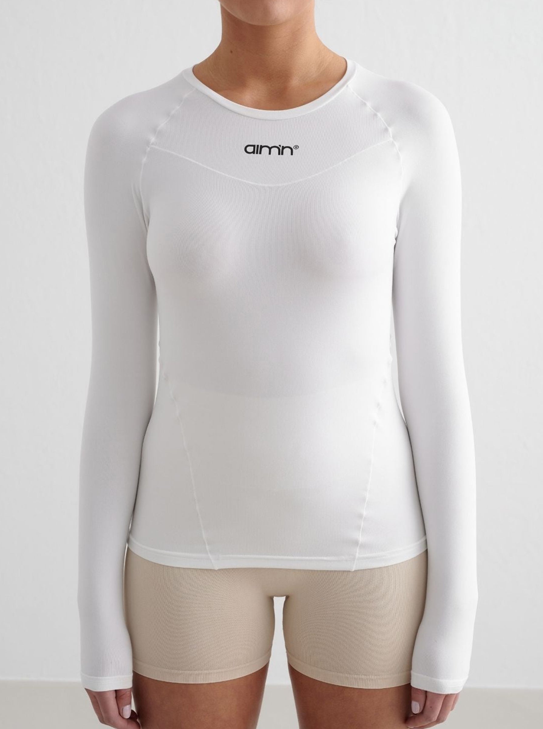 White Soft Basic Long Sleeve Tee