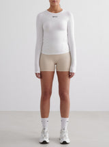 White Soft Basic Long Sleeve Tee