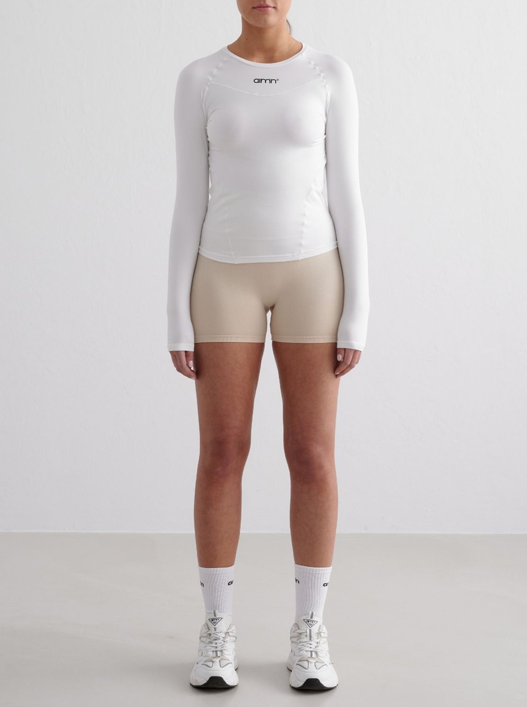 White Soft Basic Long Sleeve Tee