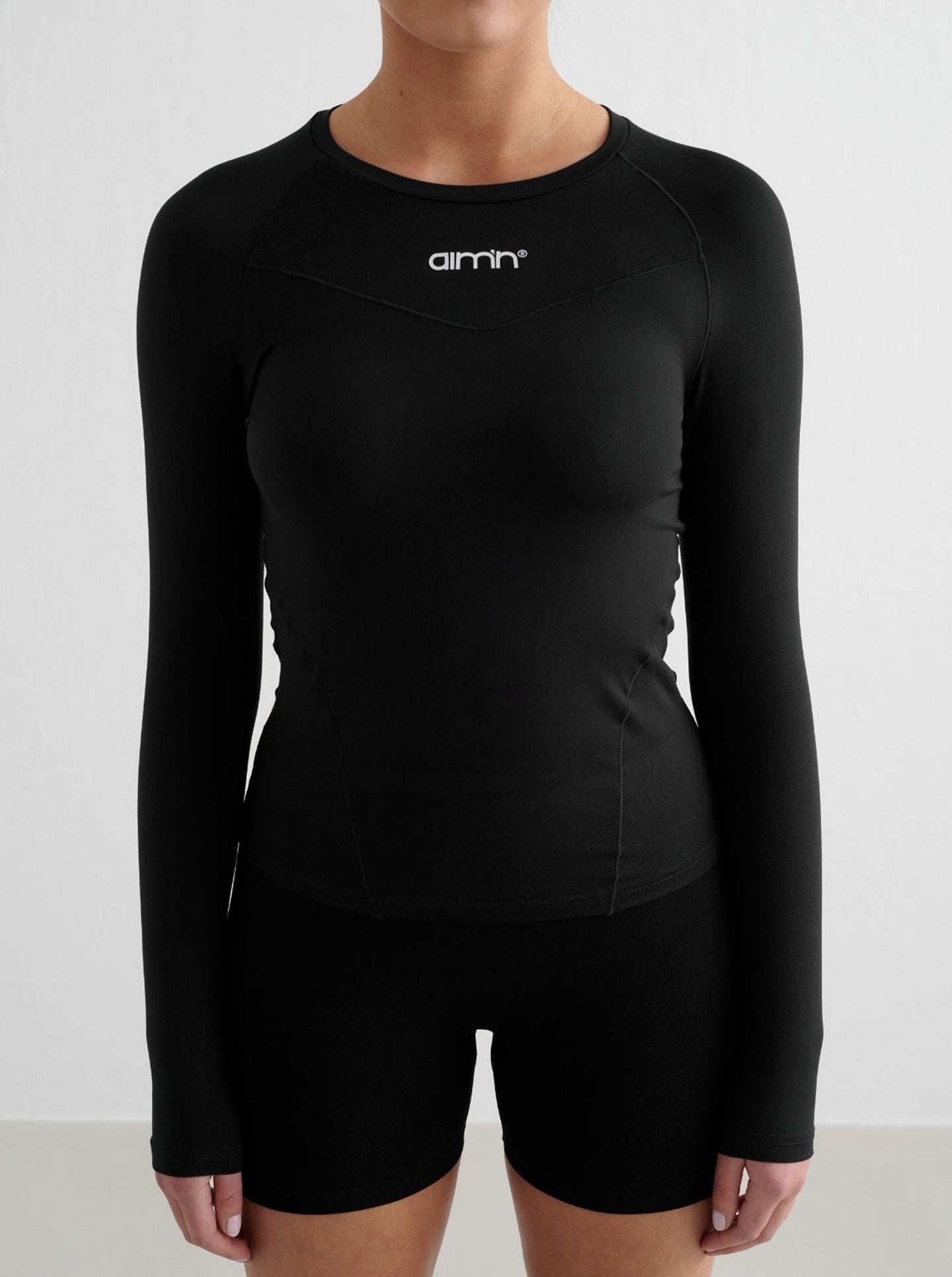 Black Soft Basic Long Sleeve Top