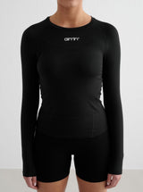 Black Soft Basic Long Sleeve Top