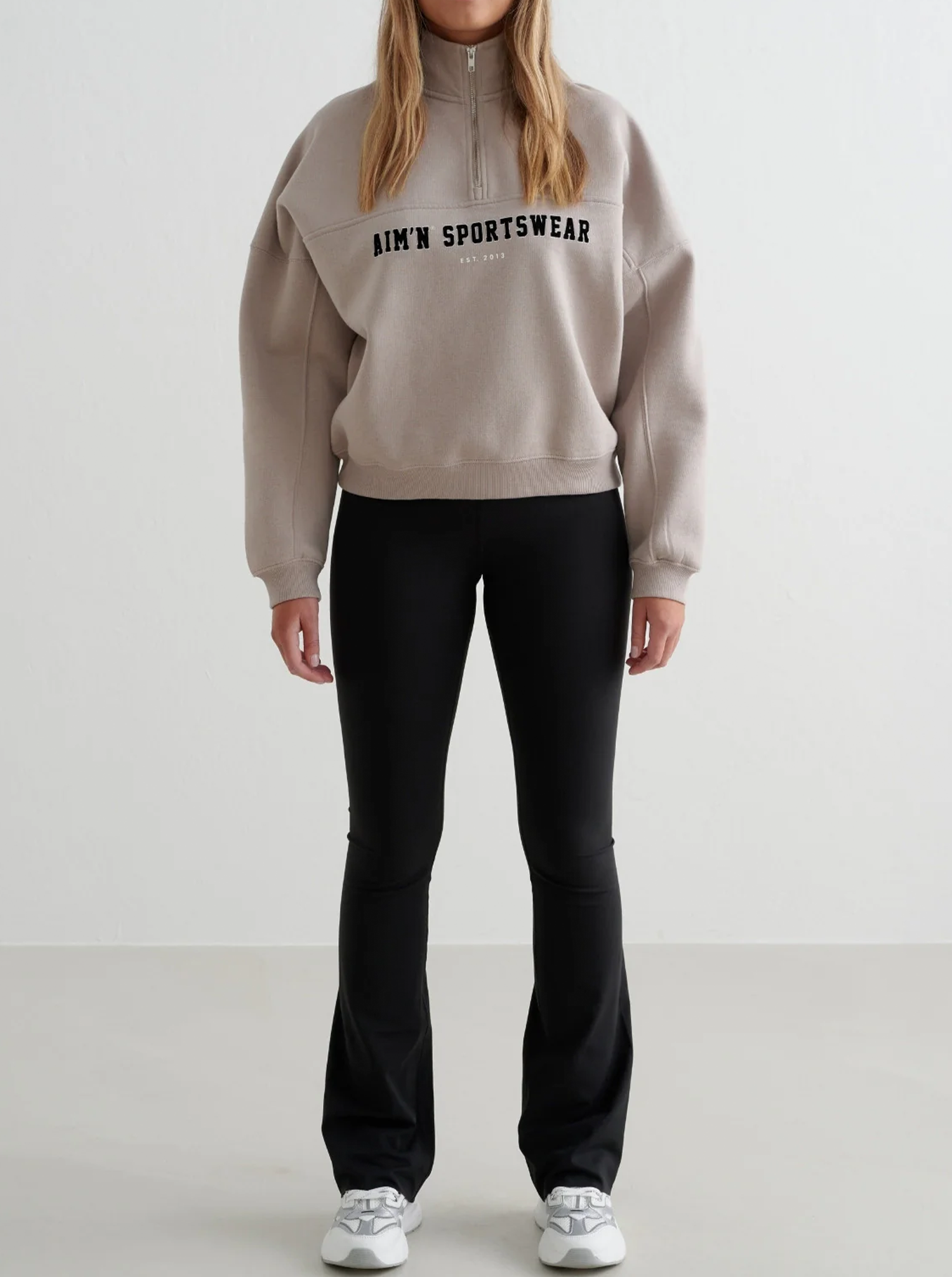 Dark Clay Varsity Sweat Half Zip