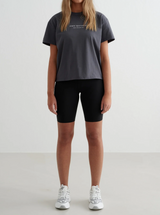 Shadow Grey Serif Boxy T-shirt