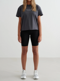 Shadow Grey Serif Boxy T-shirt