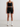 Aim'n W Ribbed Perf Midi Biker Shorts - Black