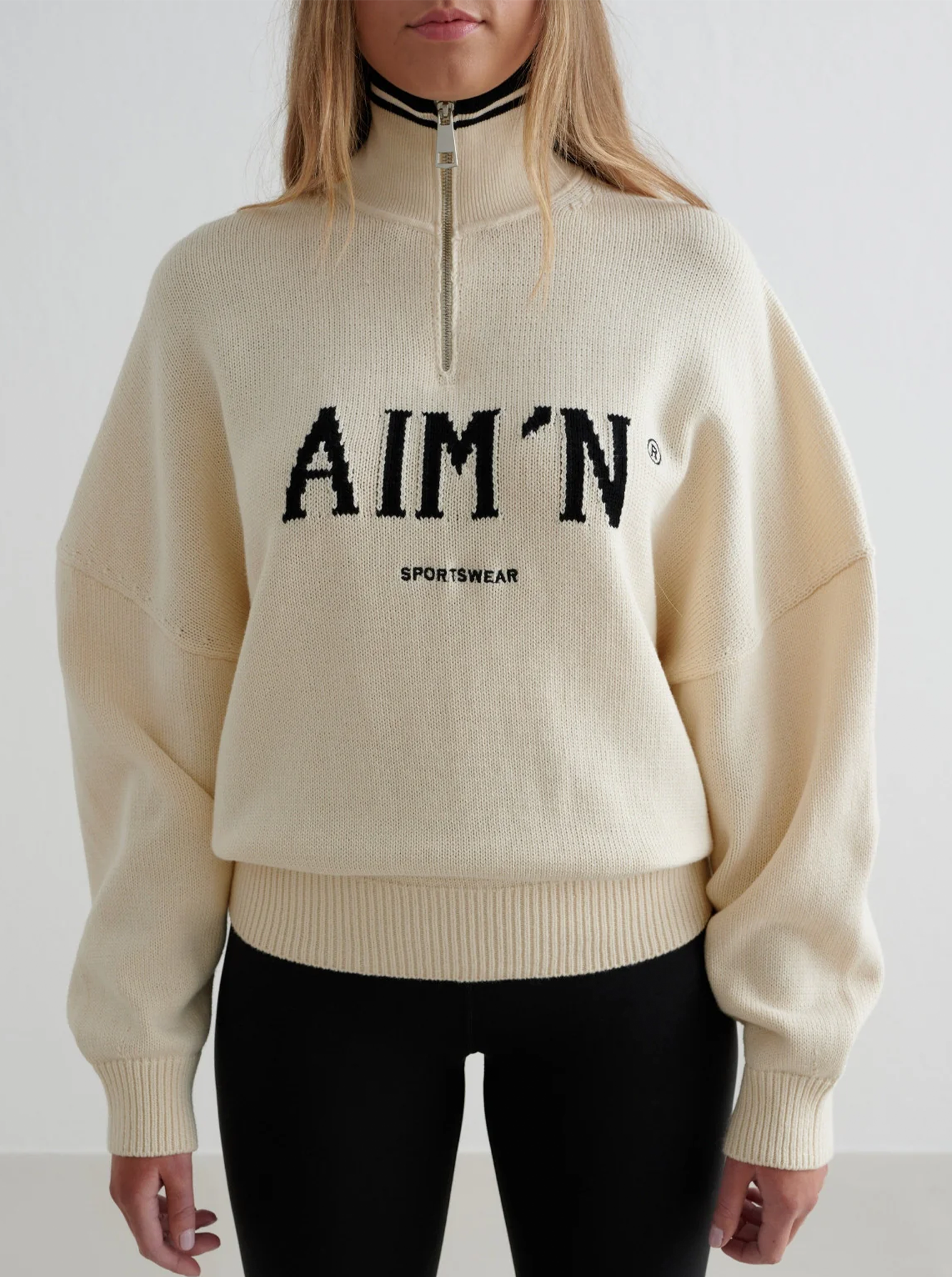 College Knitted Half Zip