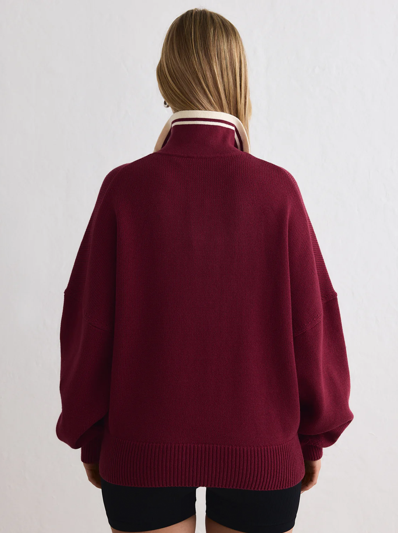 College Knitted Half Zip