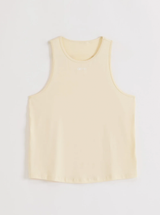 Soft Basic Singlet in Lemon White