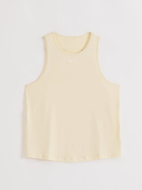 Soft Basic Singlet in Lemon White