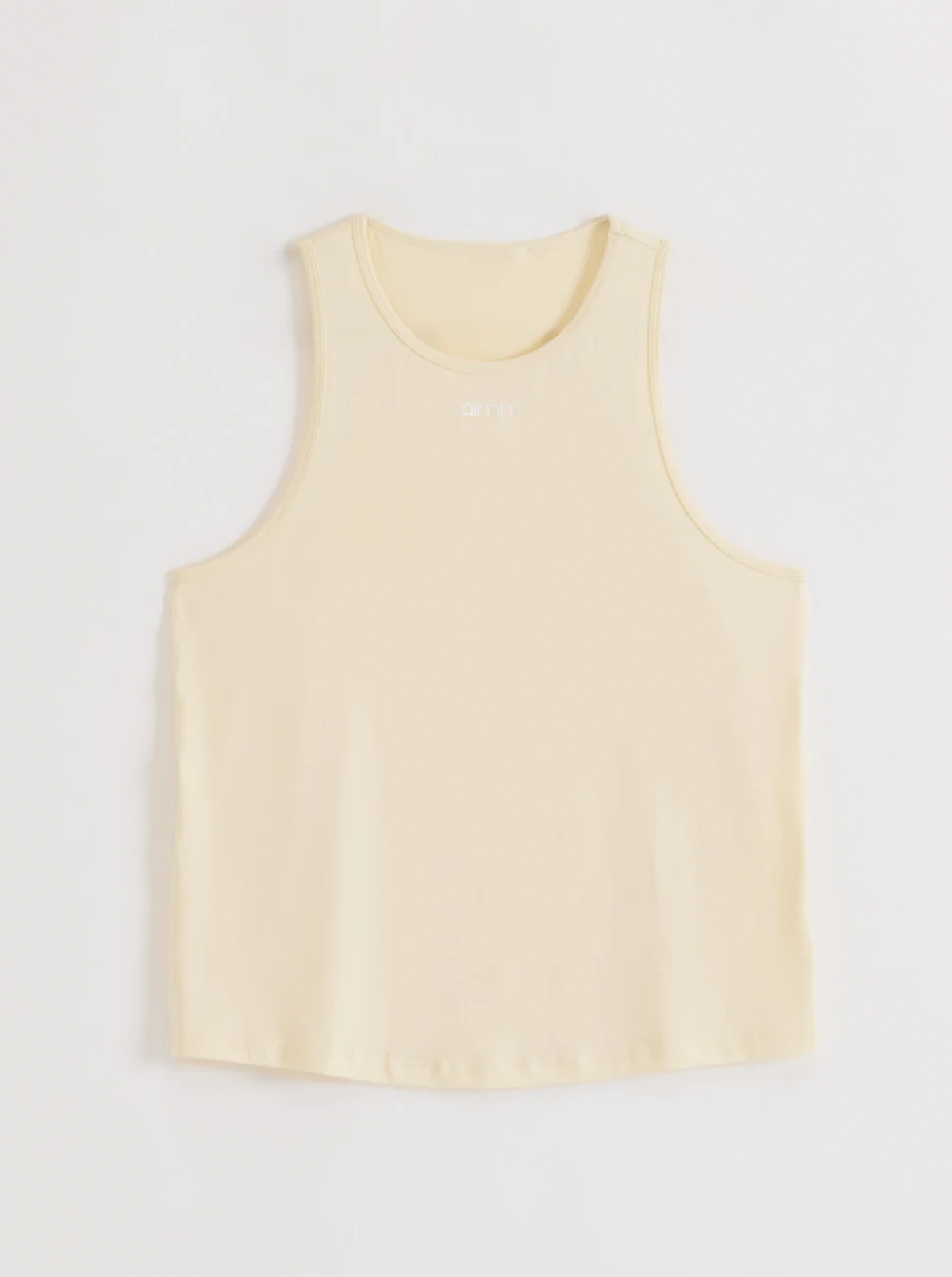 Soft Basic Singlet in Lemon White