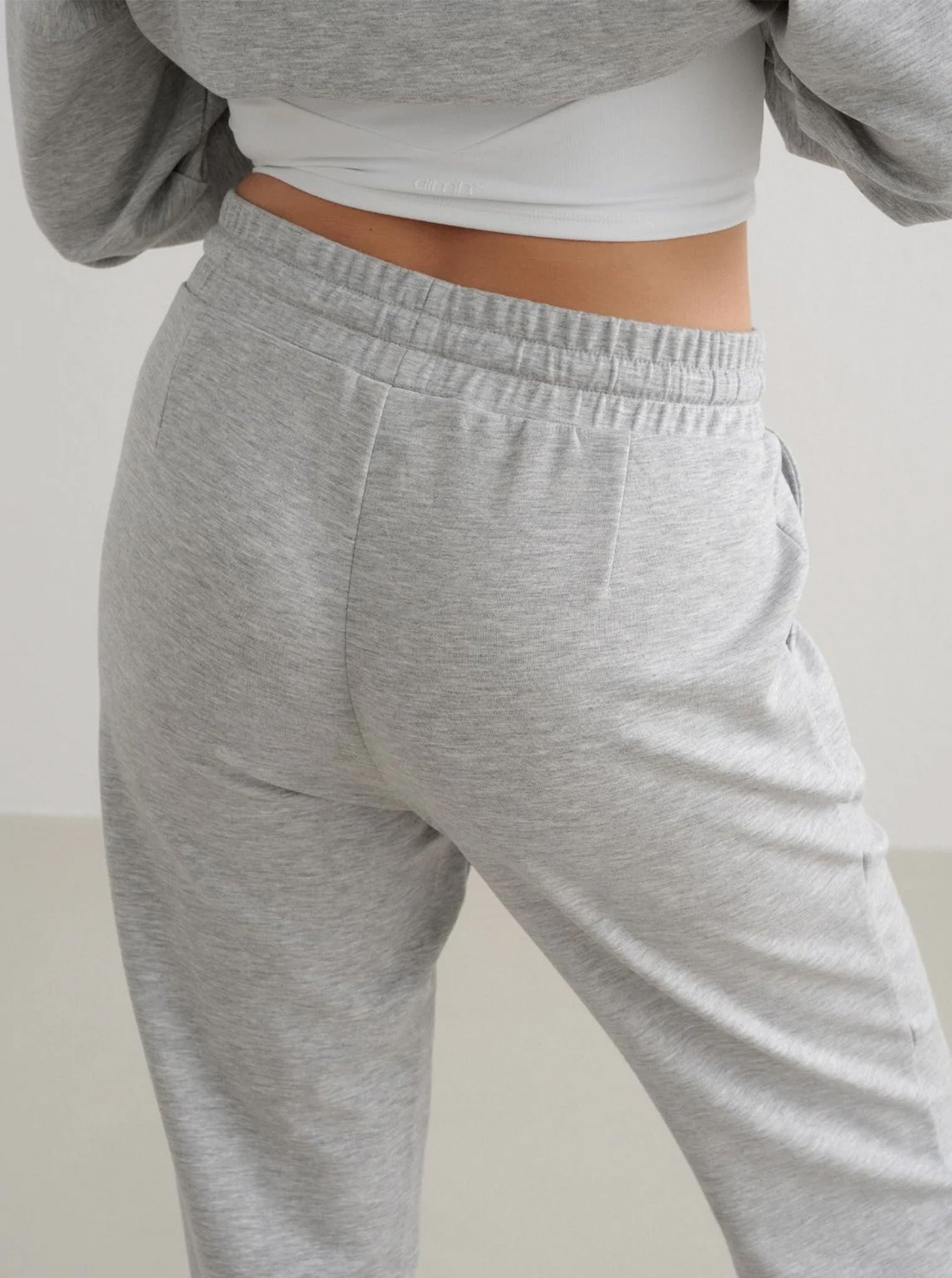 Light Grey Melange Comfy Modal Pants