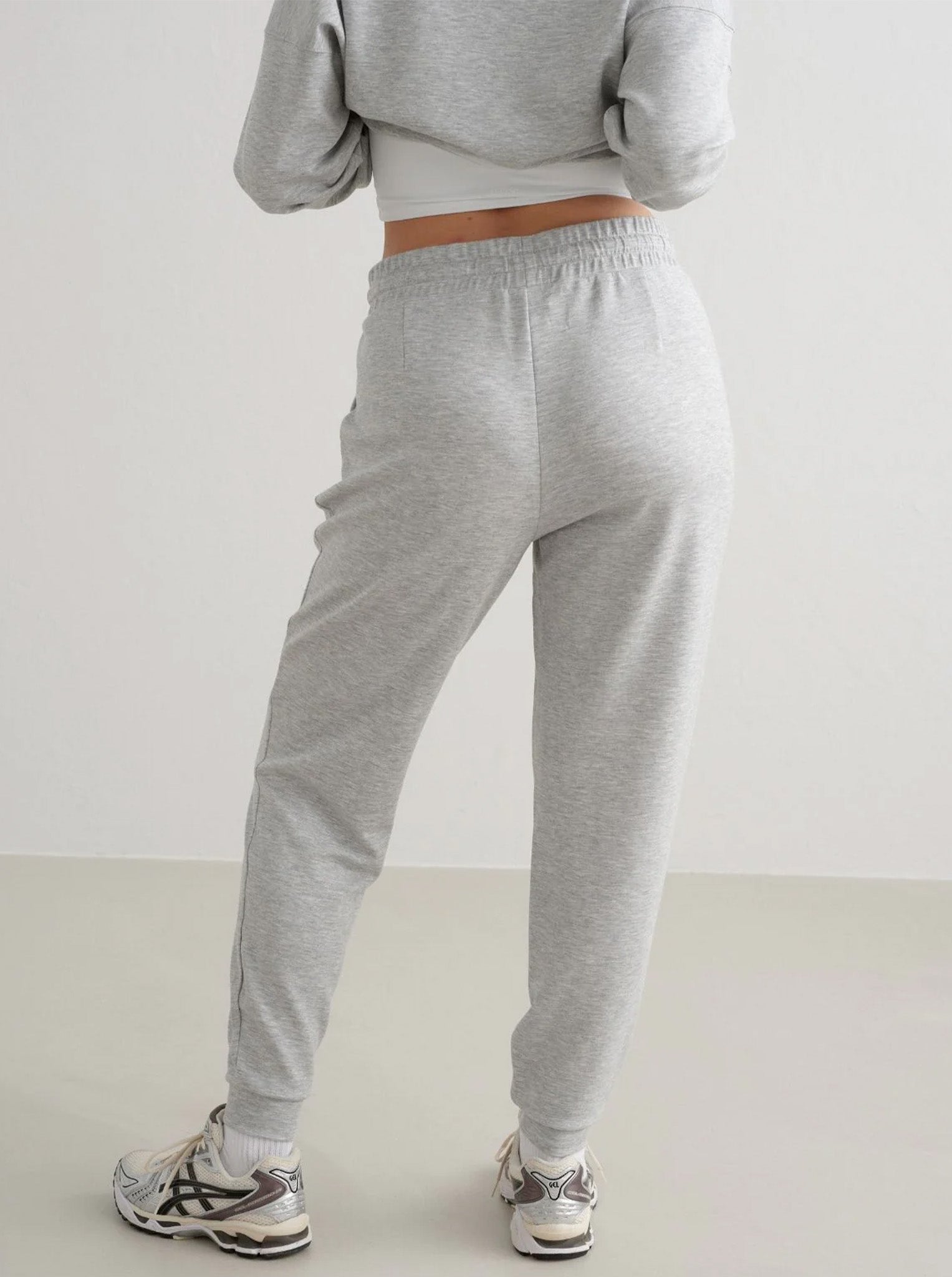 Light Grey Melange Comfy Modal Pants