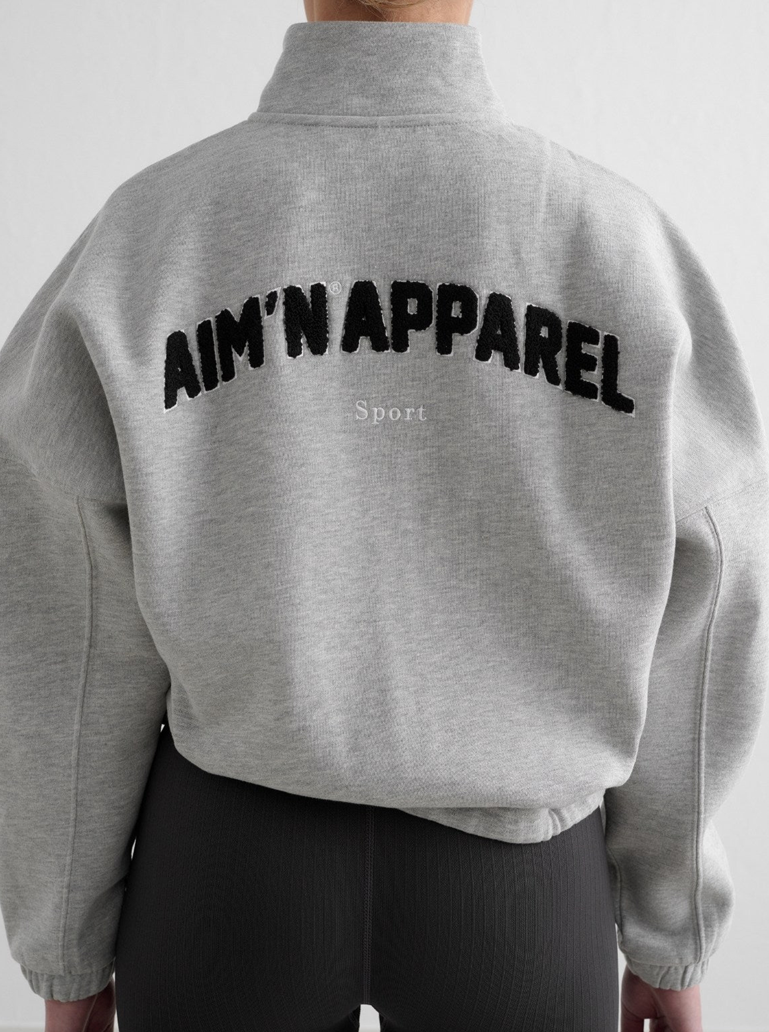 Grey Melange Campus Sweat Zip Jacket
