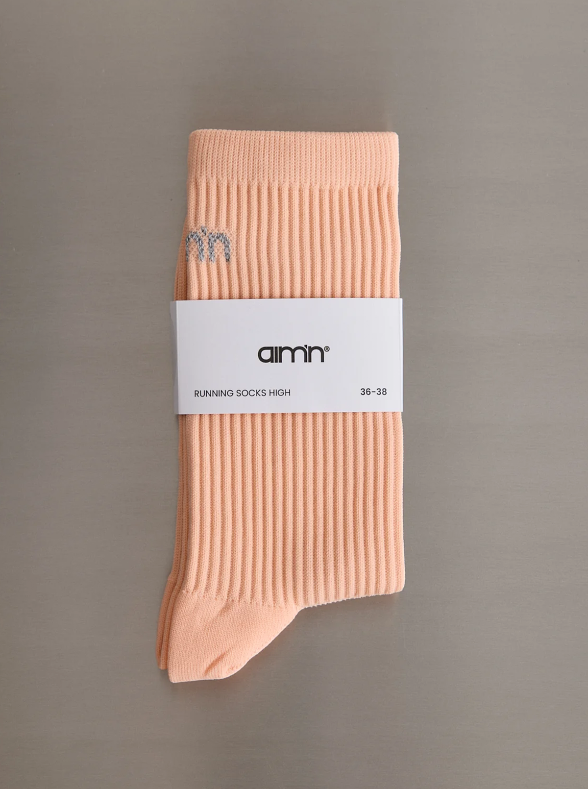 Running Socks High in Peach