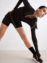 Running Midi Biker Shorts in Black