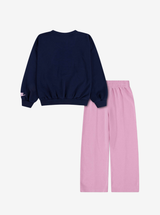 Retro French Terry Wide Leg Pant Set