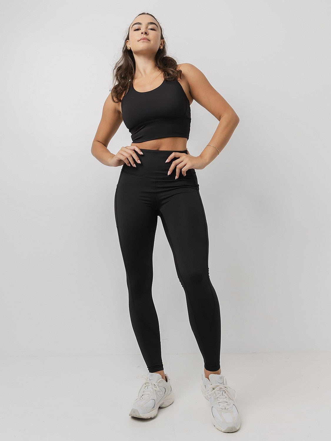 Longline Sports Bra In Black