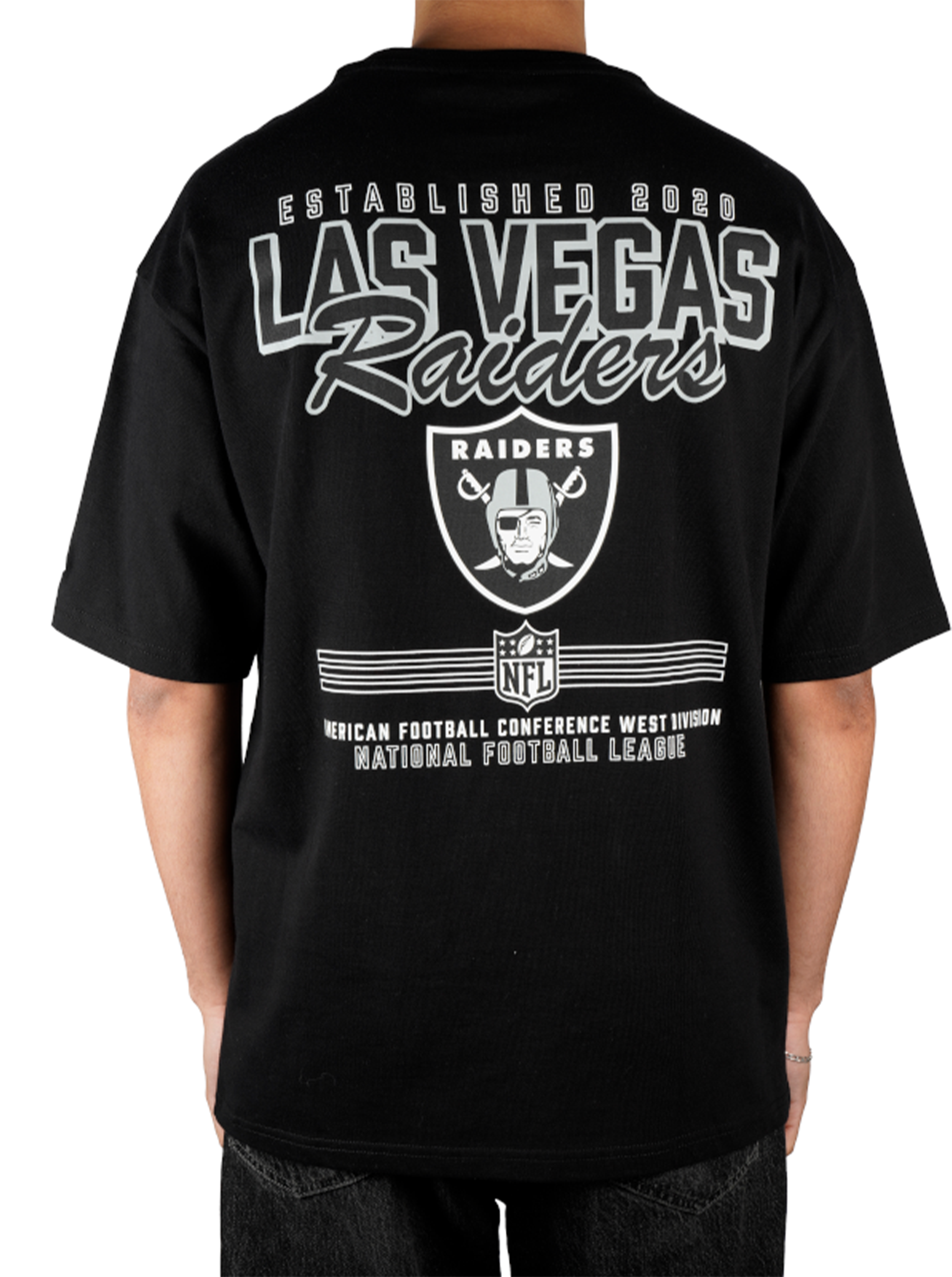 Las Vegas Raiders NFL Block Oversized T-Shirt – Stirling Sports Las Vegas Raiders NFL Block Oversized T-Shirt – Stirling Sports
